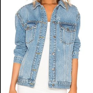 Free people studded denim jacket